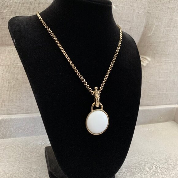 Dyrberg/Kern Pibet White Jade pendant - Picture 5 of 6